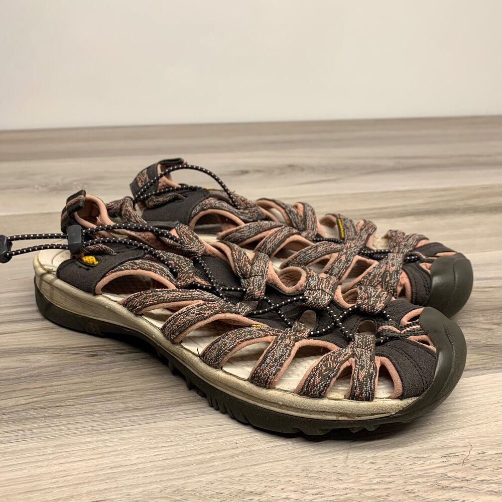 Keen Sandals Womens 10.5 Whisper Hiking Water‎ 1016244 Brown Pink Drawstring